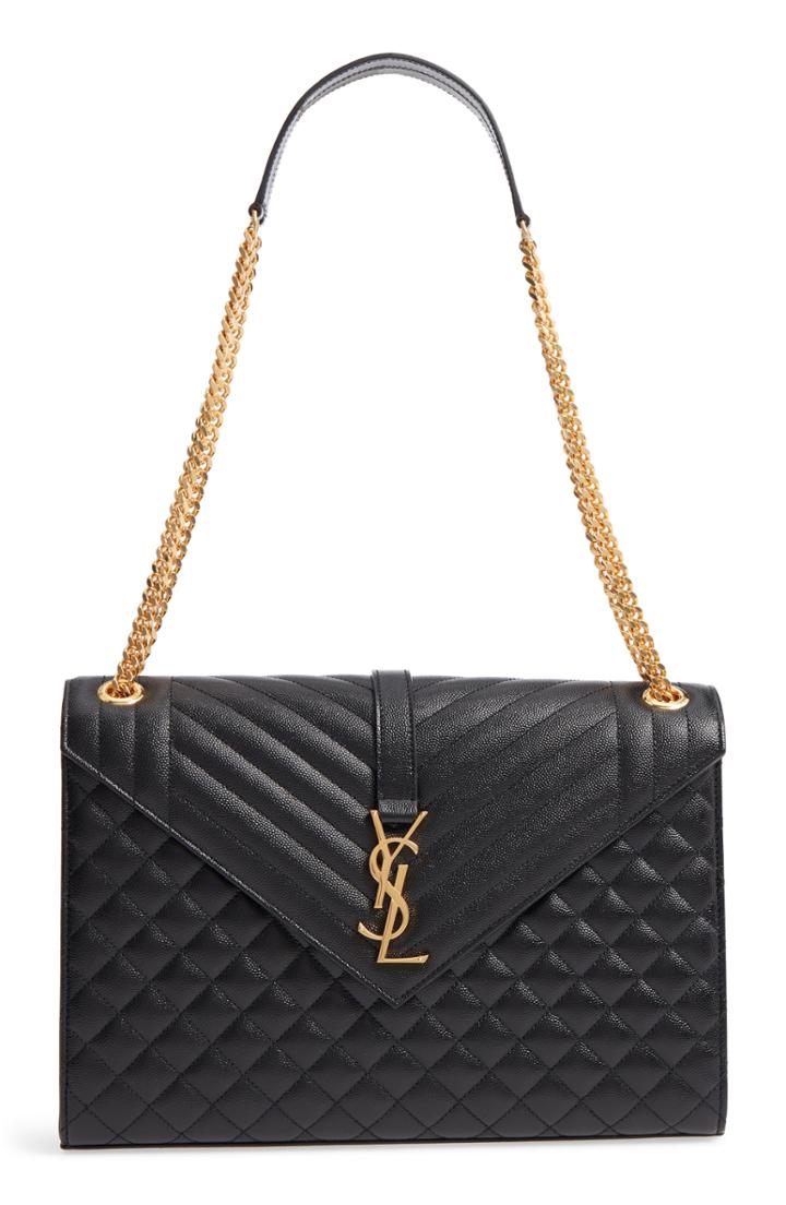 Saint Laurent Large Cassandra Calfskin Shoulder Bag -