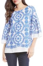 Women's Karen Kane Embroidered Medallion Top - Ivory