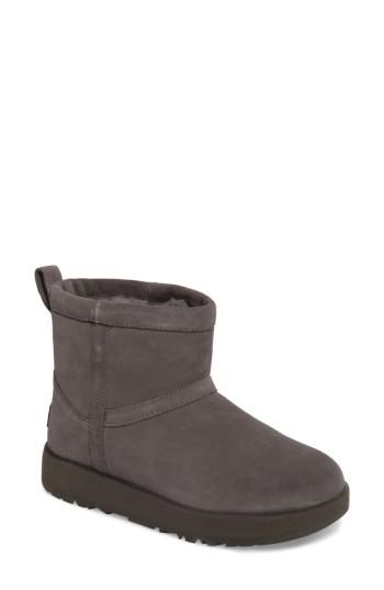Women's Ugg Classic Mini Waterproof Boot M - Grey