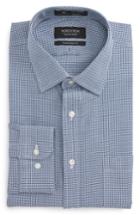 Men's Nordstrom Men's Shop Smartcare(tm) Traditional Fit Houndstooth Dress Shirt .5 32/33 - Blue