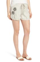Women's James Perse Embroidered Drawstring Shorts - Grey