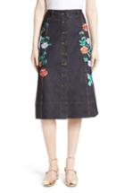 Women's Kate Spade New York Embroidered Denim Skirt