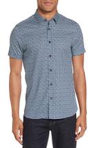 Men's Ted Baker London Bubbly Extra Slim Fit Print Sport Shirt (l) - Blue
