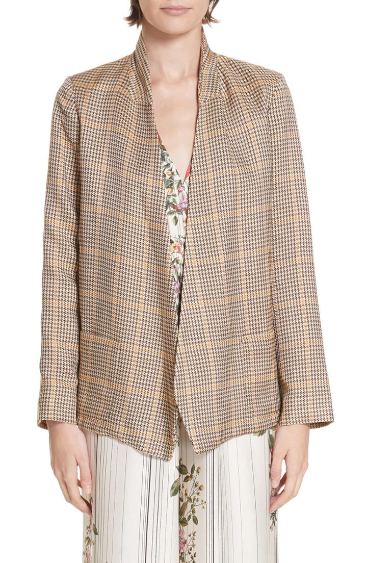 Women's Roseanna Tippee Houndstooth Jacket Us / 36 Fr - Brown