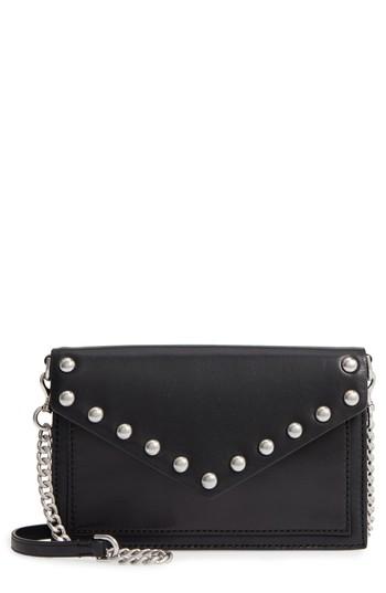 Women's Rebecca Minkoff Blythe Studded Leather Crossbody Wallet - Black