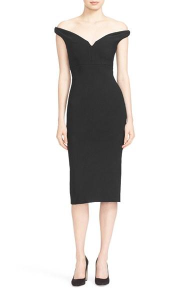 Women's Cinq A Sept Garnet Off The Shoulder Dress - Black