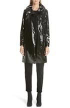 Women's Shrimps Faux Leather Coat With Leopard Print Faux Fur Collar Us / 6 Uk - Black