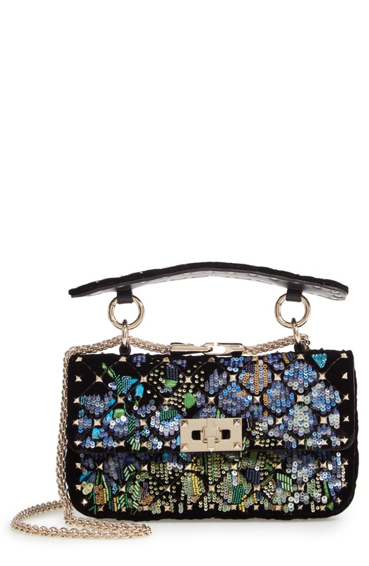 Valentino Garavani Small Spike. It Floral Sequin Bag -