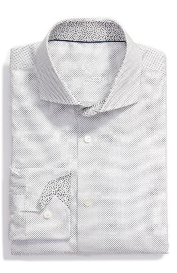 Men's Bugatchi Trim Fit Dress Shirt .5 - White