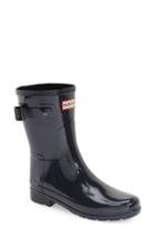 Women's Hunter 'refined Short' Gloss Rain Boot M - Blue