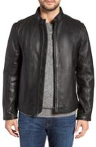 Men's Andrew Marc Horace Leather Moto Jacket - Black
