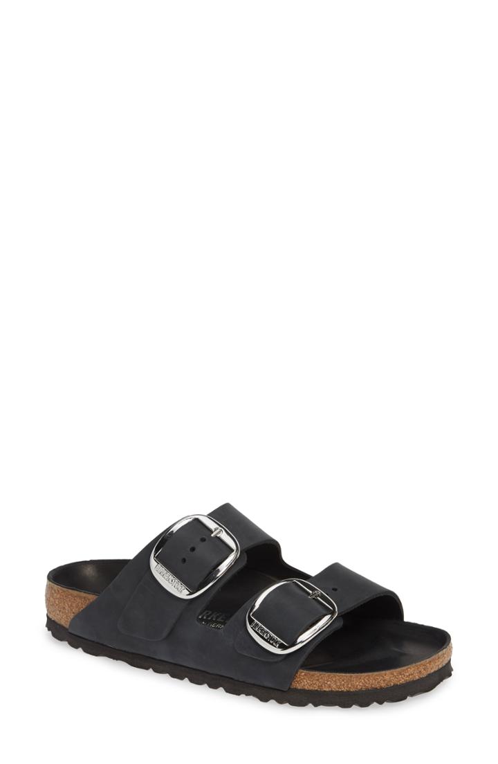 Women's Birkenstock Arizona Big Buckle Slide Sandal -8.5us / 39eu B - Black