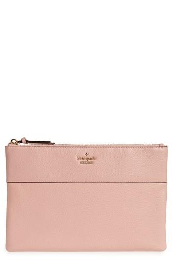 Kate Spade New York Jackson Street Large Mila Leather Pouch - Pink