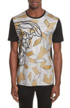 Men's Versace Collection Half Medusa Print T-shirt - Black