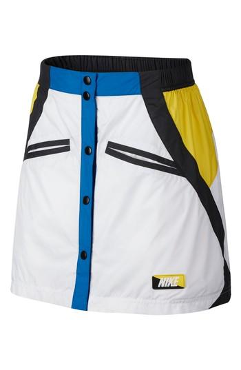Women's Nike Sportswear Woven Moto Skirt - White
