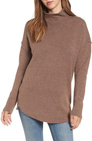 Women's Bp. Mock Neck Tunic - Brown