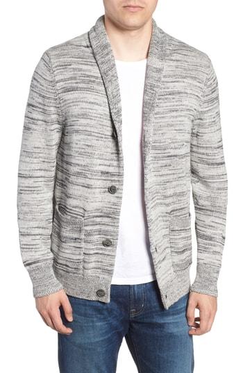 Men's Life/after/denim Quebec Slim Fit Shawl Cardigan - Grey