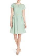 Women's Ellen Tracy Cutout Neck Fit & Flare Dress - Green