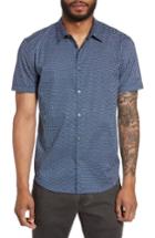 Men's John Varvatos Star Usa Trim Fit Print Sport Shirt - Blue