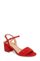 Women's J.crew Strappy Block Heel Sandal M - Red