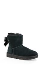 Women's Ugg Customizable Bailey Bow Mini Genuine Shearling Bootie M - Black