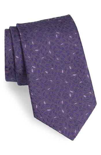 Men's John Varvatos Star Usa Leaves Silk Tie, Size - Purple