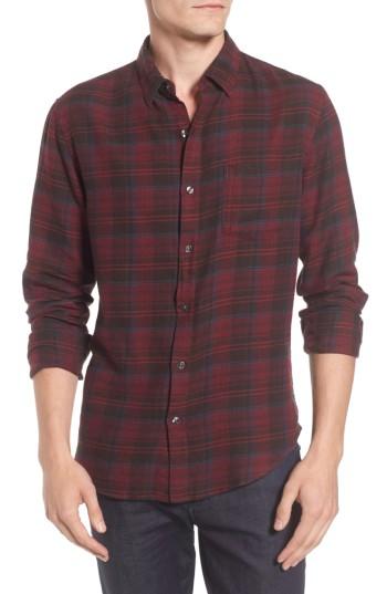 Men's Bonobos Slim Fit Plaid Brushed Twill Sport Shirt