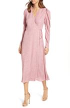 Women's Afrm Caley Wrap Midi Dress - Pink