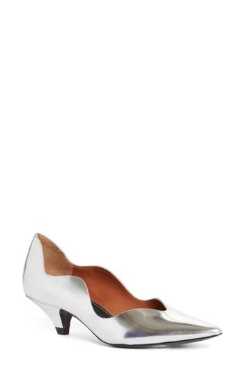 Women's Proenza Schouler Wave Pointy Toe Pump .5us / 36.5eu - Metallic