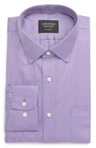 Men's Nordstrom Men's Shop Traditional Fit Solid Dress Shirt - 32/33 - Purple