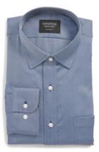 Men's Nordstrom Men's Shop Traditional Fit Solid Dress Shirt .5 - 32/33 - Blue