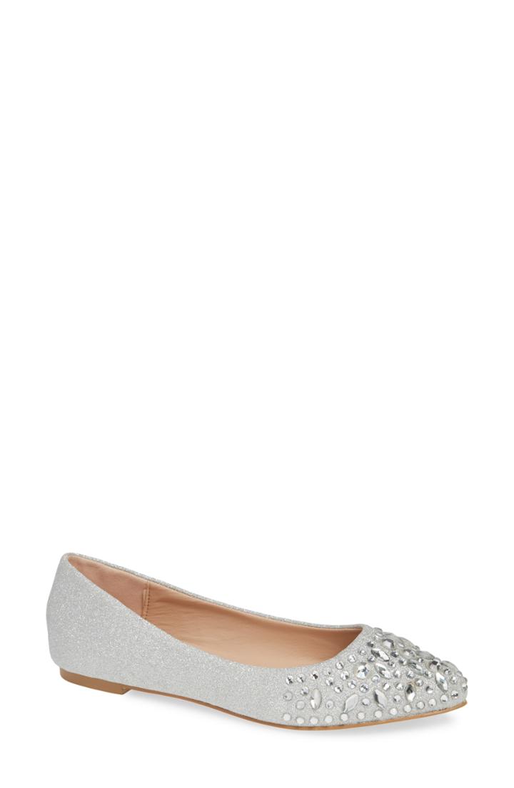 Women's Lauren Lorraine Kelsey Flat M - Metallic