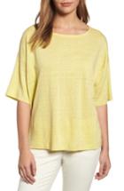 Women's Eileen Fisher Organic Linen Jersey Boxy Top - Yellow