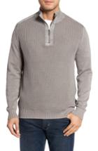 Men's Tommy Bahama 'coastal Shores' Quarter Zip Sweater, Size - Grey