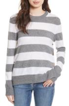 Women's Equipment Jenny Stripe Cashmere Pullover - Grey