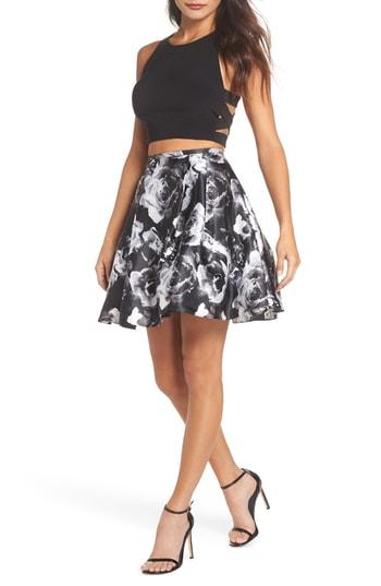 Women's Blondie Nites Two-piece Party Dress - Black