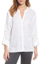 Women's Nic + Zoe Cliff View Linen Top - White
