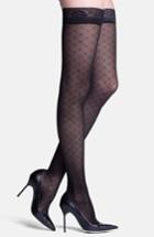Women's Insignia By Sigvaris 'starlet' Diamond Pattern Compression Thigh Highs, Size D - Black