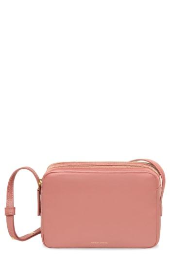 Mansur Gavriel Double Zip Lambskin Leather Crossbody Bag - Pink