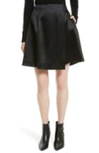 Women's Diane Von Furstenberg High Waist Flare Wrap Miniskirt - Black