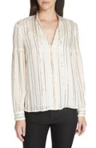 Women's Hinge Foil Print Volume Top, Size - Green