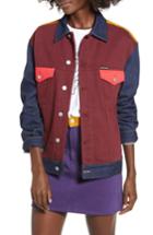 Women's Calvin Klein Jeans Colorblock Trucker Jacket - Purple