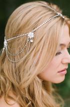 Sara Gabriel 'madeline' Floral Crystal Hair Chain