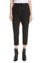 Women's Nili Lotan Avery Lace-up Pants - Black