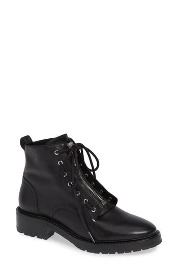 Women's Rag & Bone Cannon Front Zip Combat Boot Us / 35eu - Black