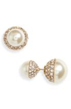 Women's Cara Imitation Pearl & Crystal Front/back Earrings