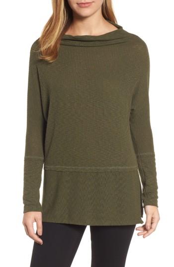 Women's Bobeau Wide Neck Top, Size - Green