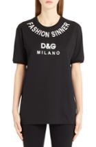 Women's Dolce & Gabbana Fashion Sinner Graphic Tee Us / 38 It - Black
