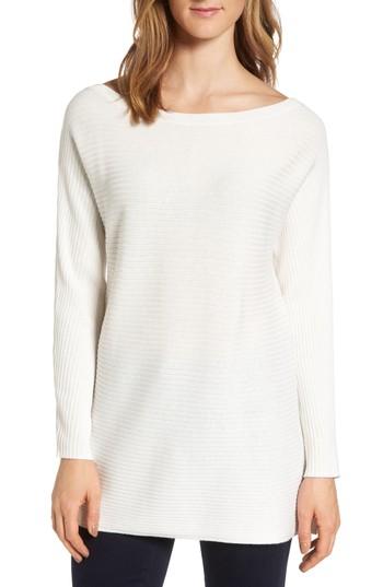 Women's Halogen Bateau Neck Sweater, Size - Ivory