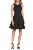 Women's French Connection Lula Stretch Fit & Flare Dress - Black